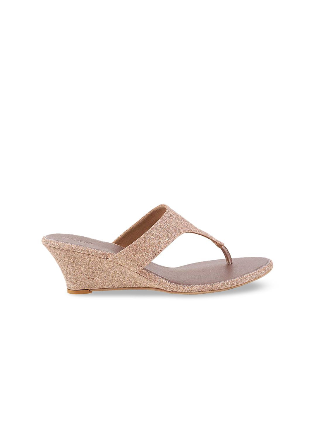 Mochi Women Gold-Toned Solid Heels