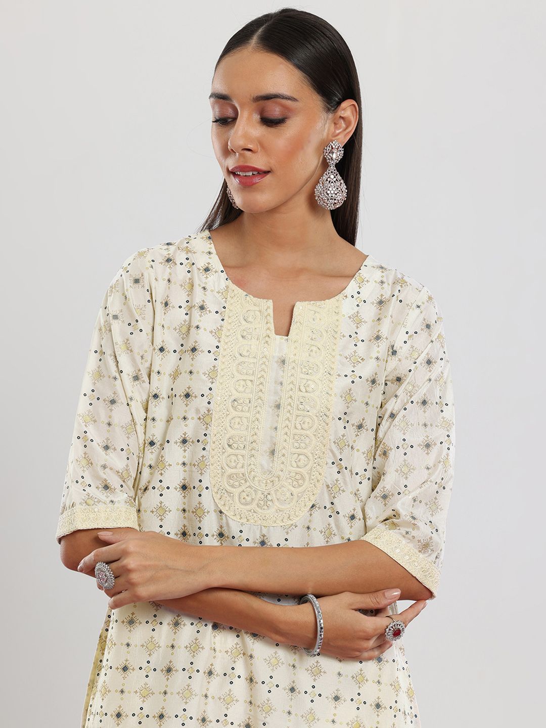 Libas Ethnic Motifs Printed Kurta with Palazzos & With Dupatta