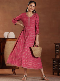 Libas Ethnic Motifs Print A-Line Midi Dress