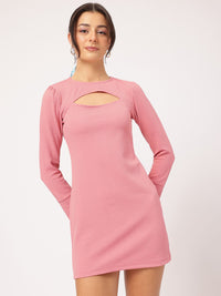 DressBerry Chic City Minimals Textured Cut-Out Dress