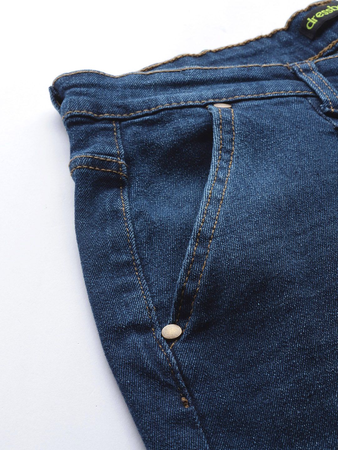 DressBerry Women Navy Blue High-Rise Light Fade Stretchable Jeans