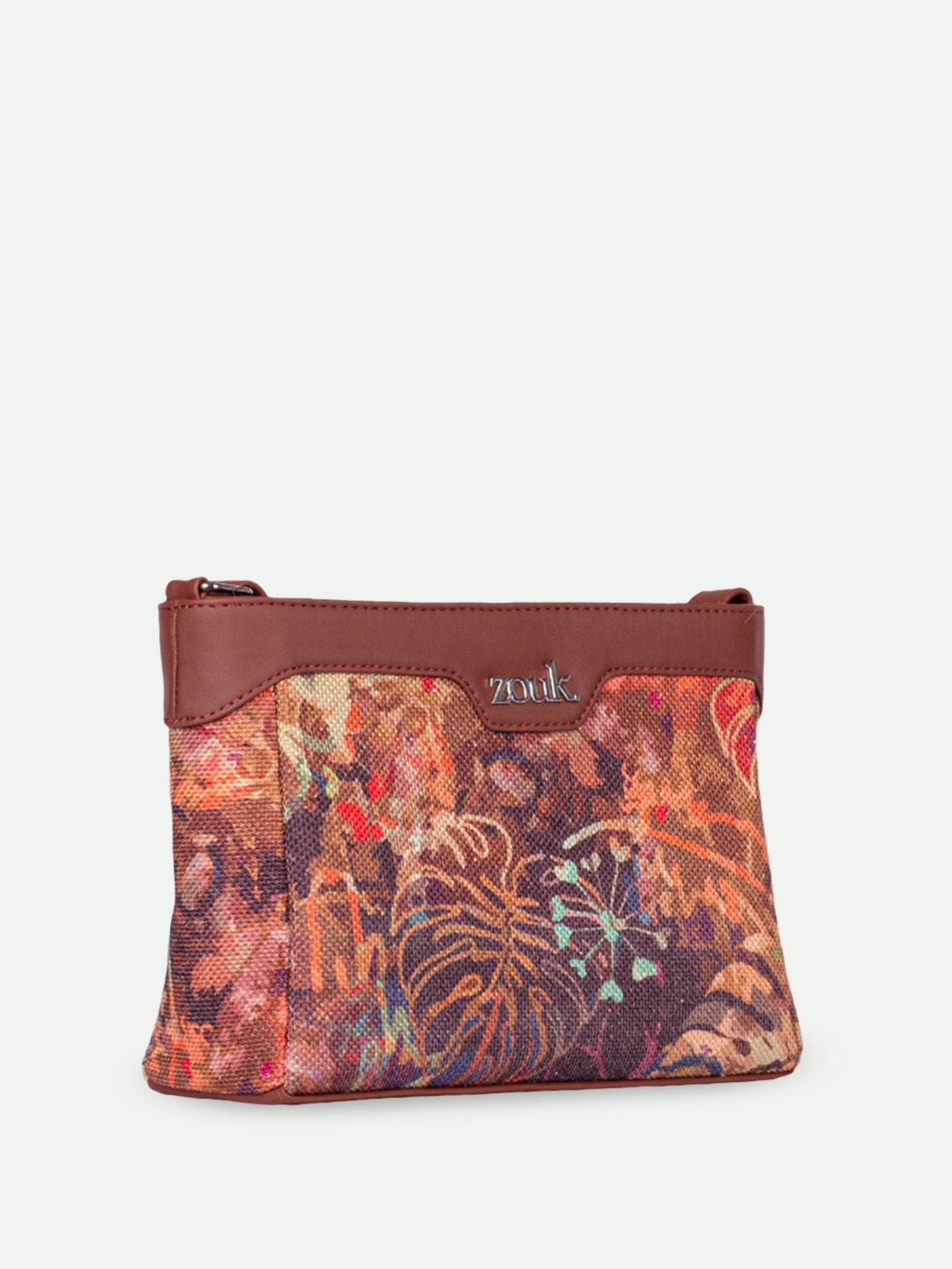 ZOUK FloLov Harmony Floral Printed Structured Sling Bag