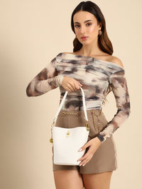 DressBerry Structured Shoulder Bag with Pouch