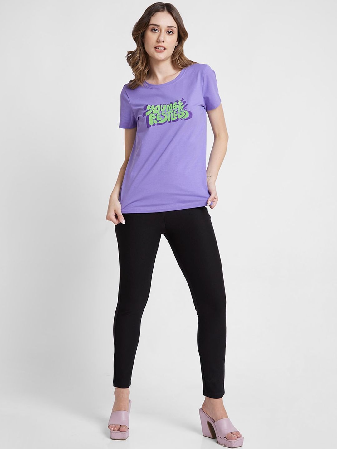 SPYKAR Women Skinny Fit Ankle Length Mid-Rise Trousers