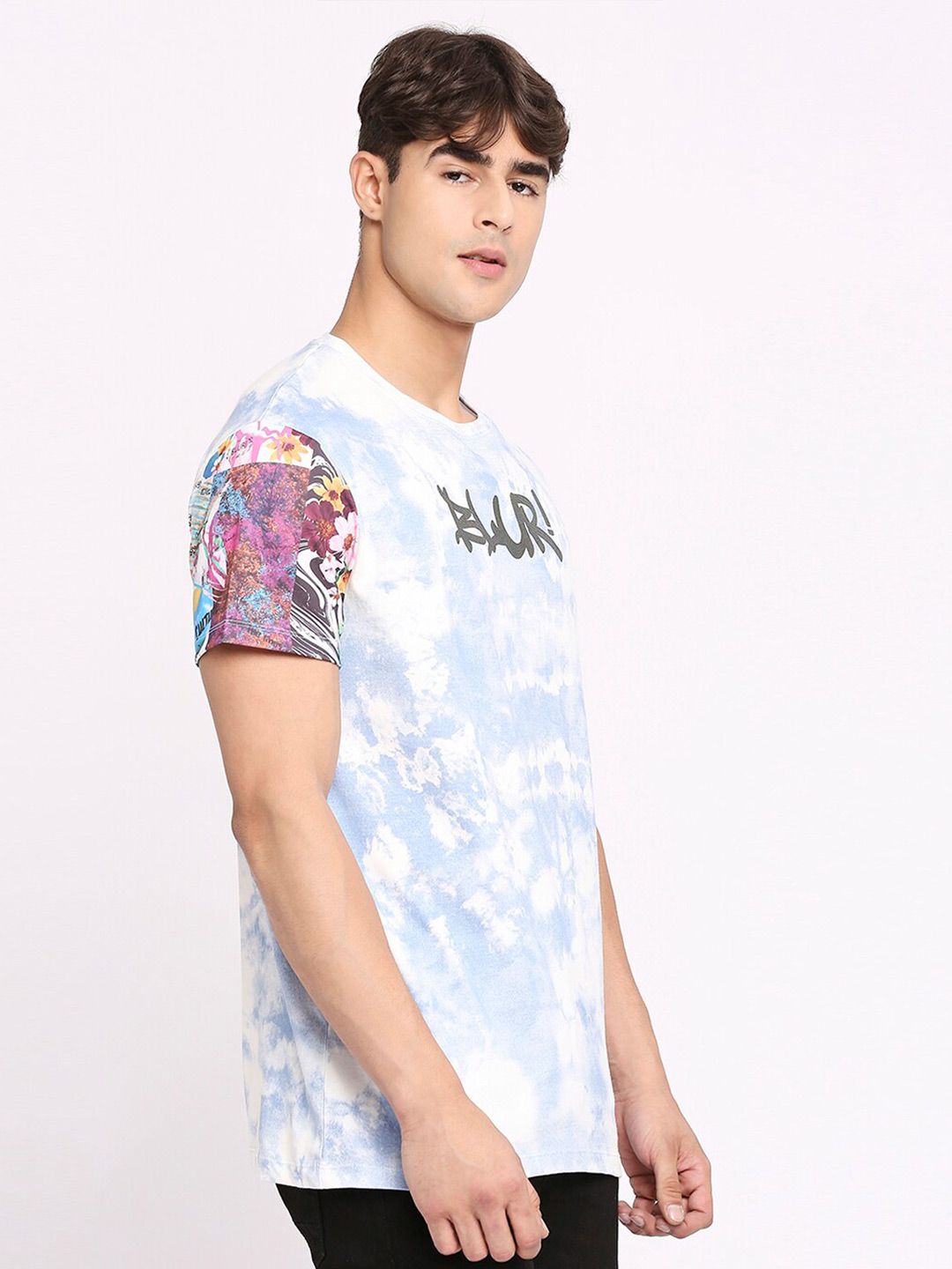 Being Human Abstract Printed Round Neck T-Shirt