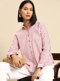 all about you Women Opaque Striped Casual Shirt
