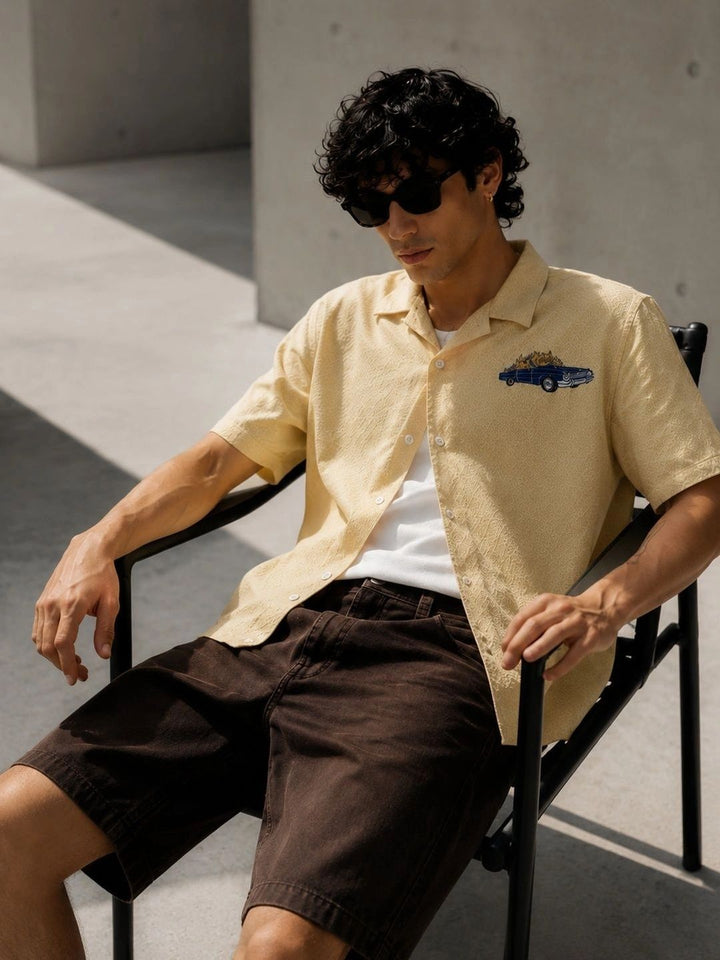 Eszett Fire Car Boxy Fit Baju Kapas Kolar Cuba
