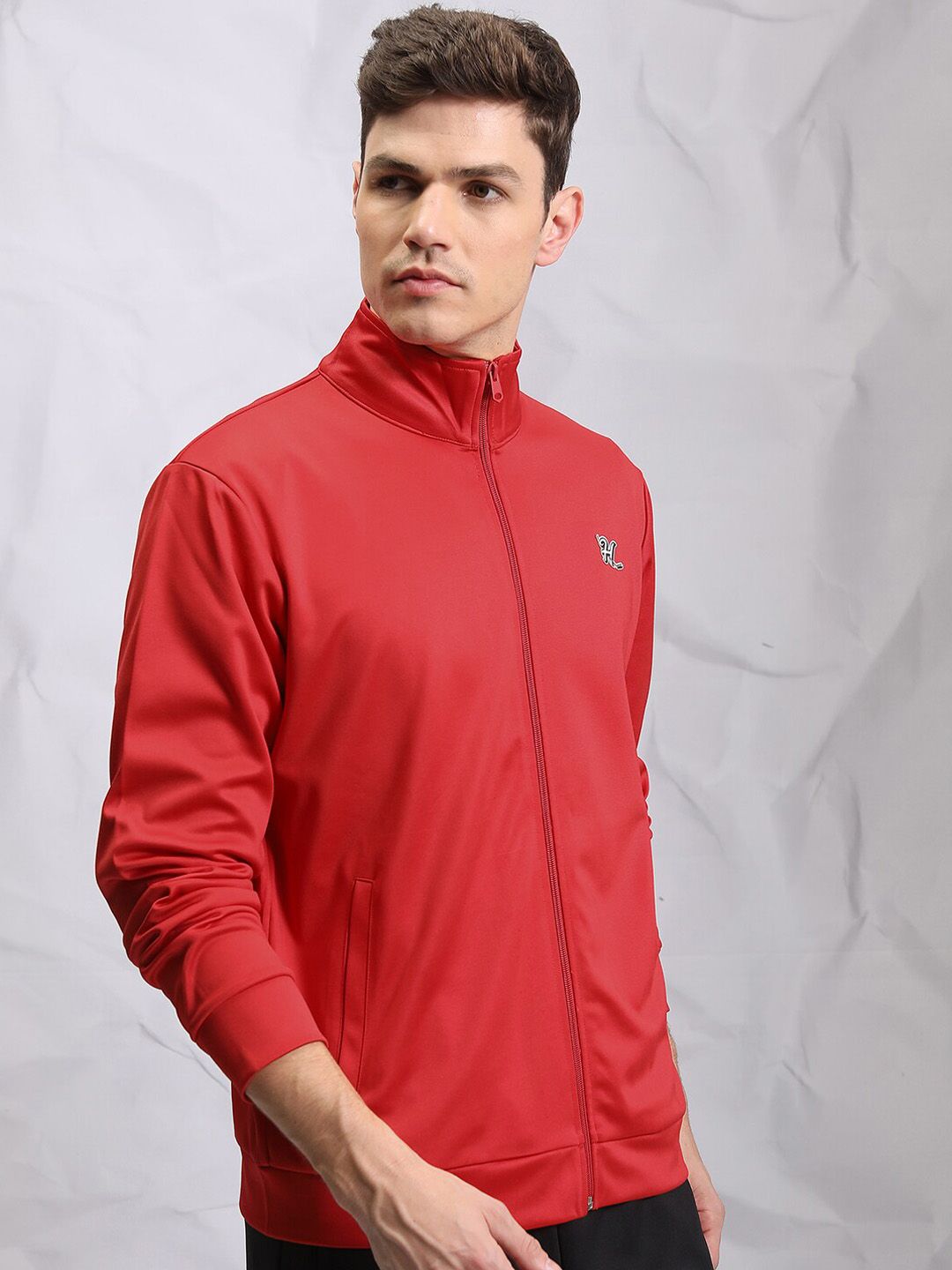 HIGHLANDER Mock Collar Open Front Jacket