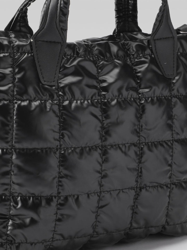 DressBerry Structured Shoulder Bag with Quilted Detail