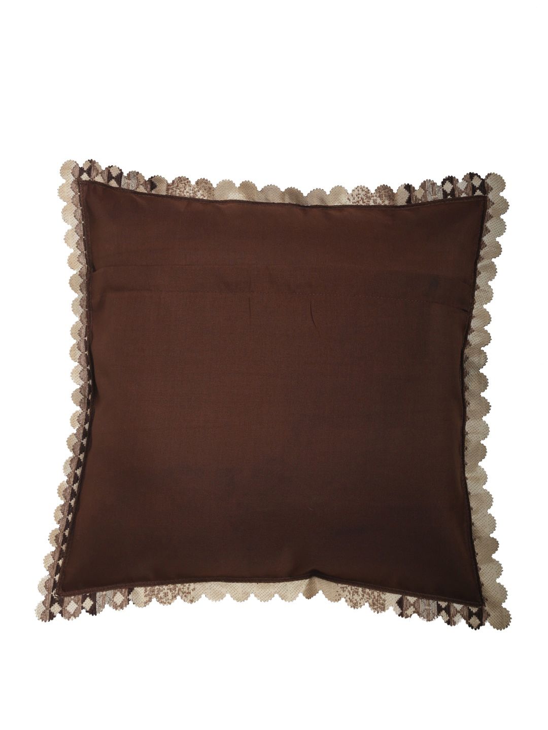 HOSTA HOMES Brown Set of 5 Square Cushion Covers