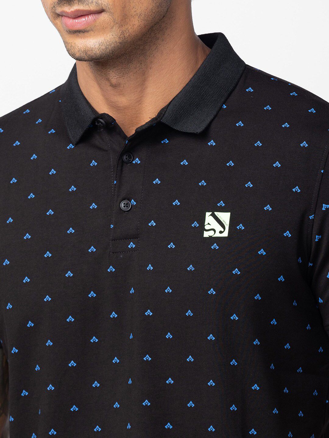 SPYKAR Men Printed Polo Collar Slim Fit T-shirt