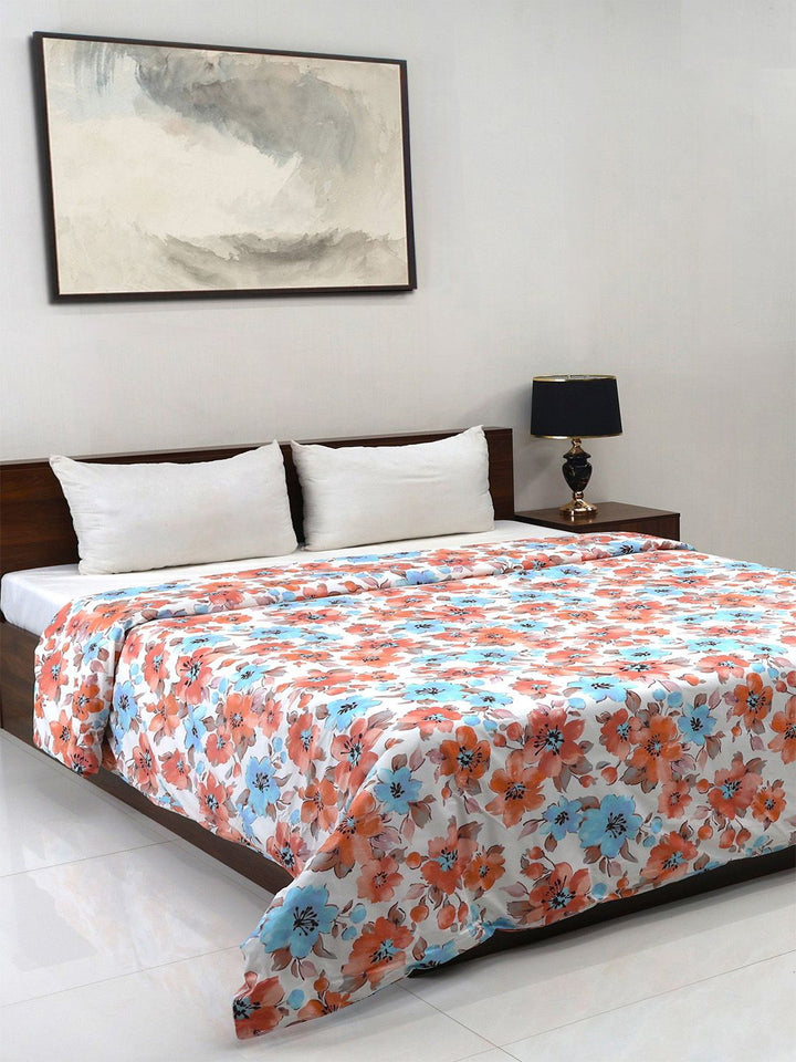 Bombay Dyeing Allure 144 TC 100% Cotton Orange Double King Duvet Cover
