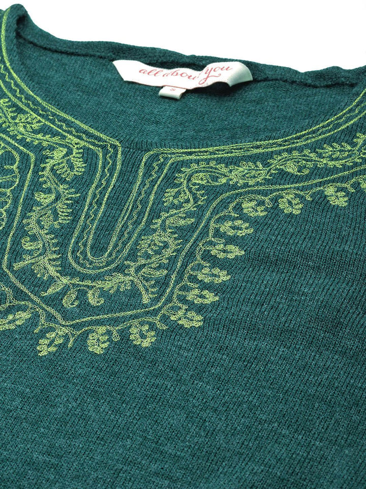 all about you Zari Yoke Design Winter Kurta