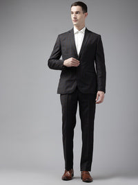 Park Avenue Notched Lapel Collar Checked 2 Piece Formal Suit