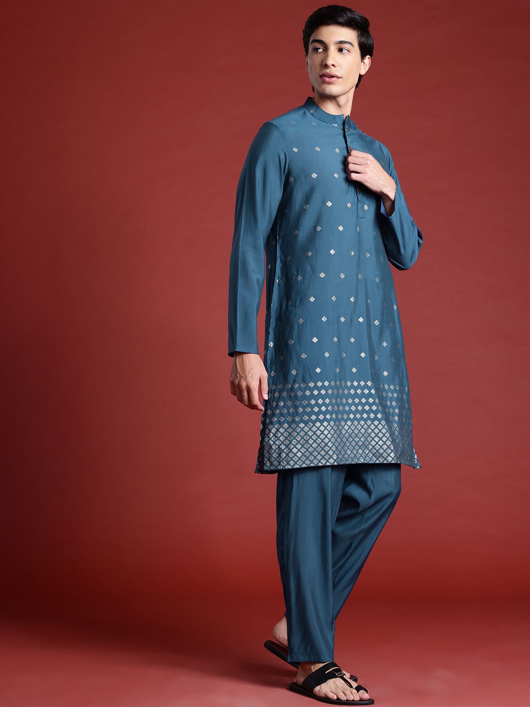 Anouk Ethnic Motifs Printed Regular Kurta With Pyjamas