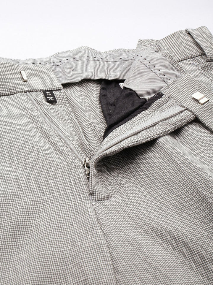 Park Avenue Slim Fit Checked 2 Piece Formal Suit