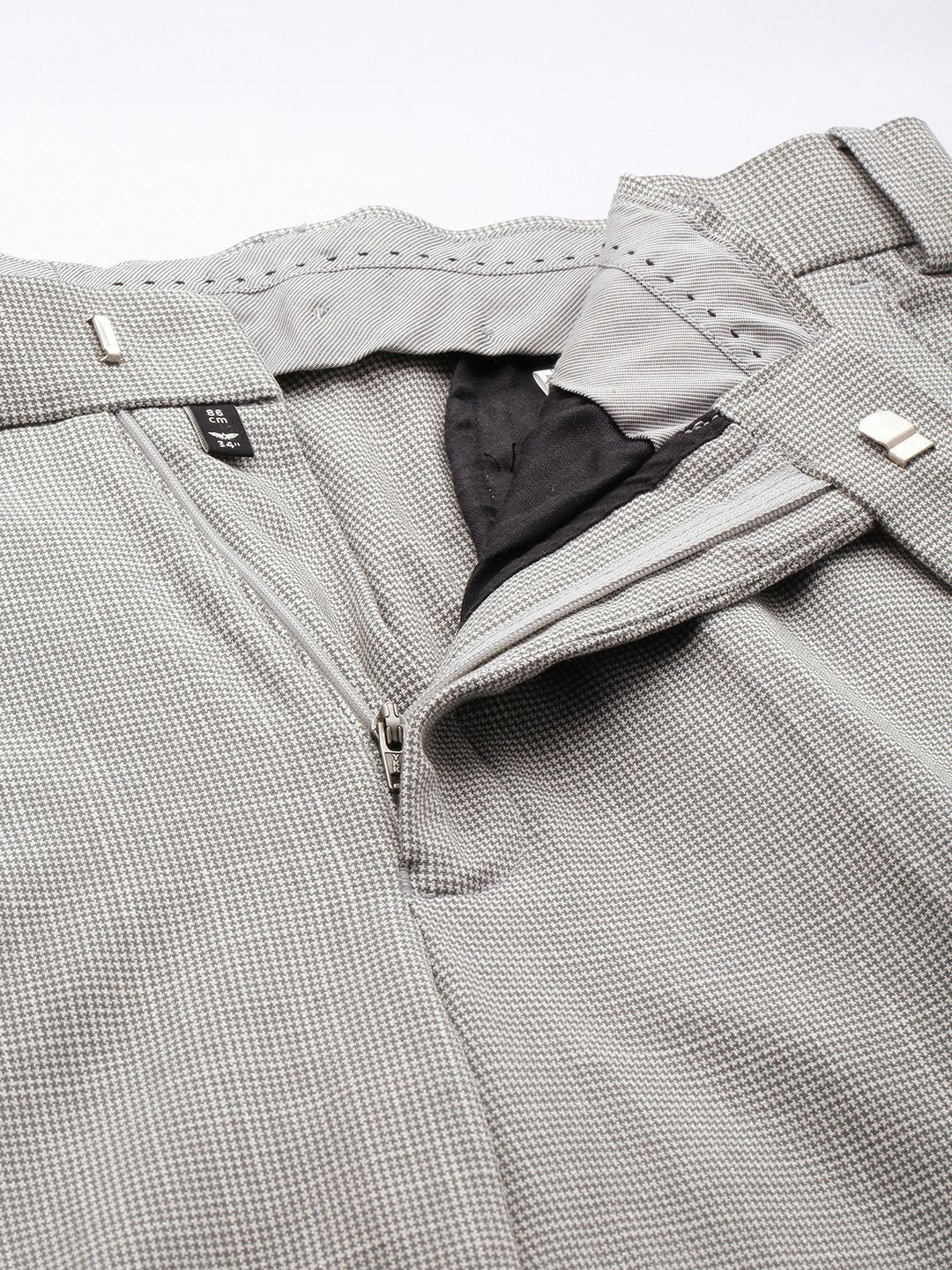 Park Avenue Slim Fit Checked 2 Piece Formal Suit