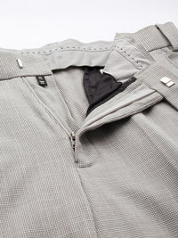 Park Avenue Slim Fit Checked 2 Piece Formal Suit