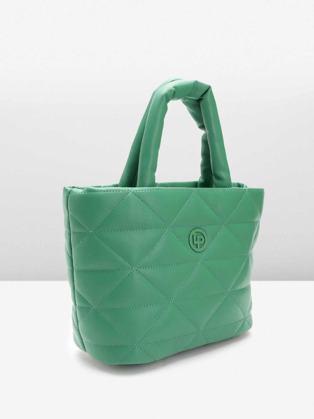 Lino Perros Structured Handheld Bag with Quilted Detail