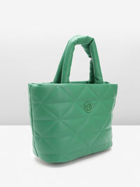 Lino Perros Structured Handheld Bag with Quilted Detail
