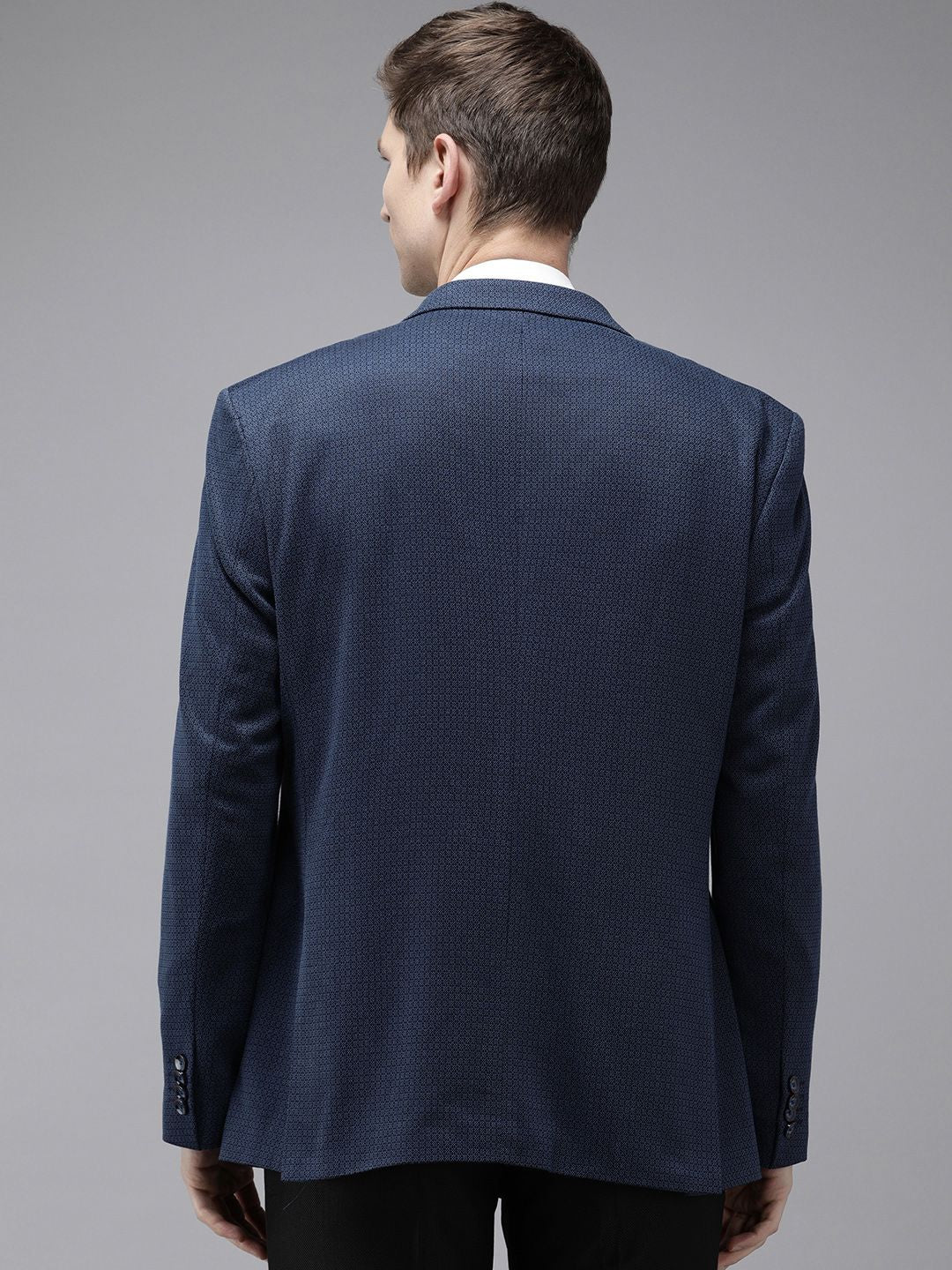 Park Avenue Super Slim Fit Self Design Single-Breasted Formal Blazers