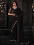 Saree mall Beads and Stones Poly Chiffon Sarees