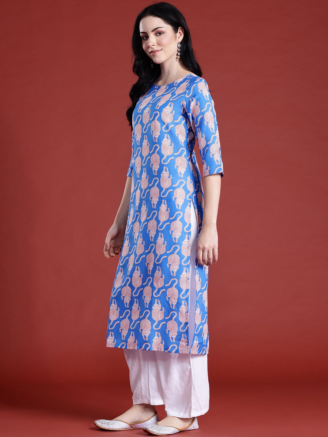 Anouk Animal Graphic Printed Straight Kurta
