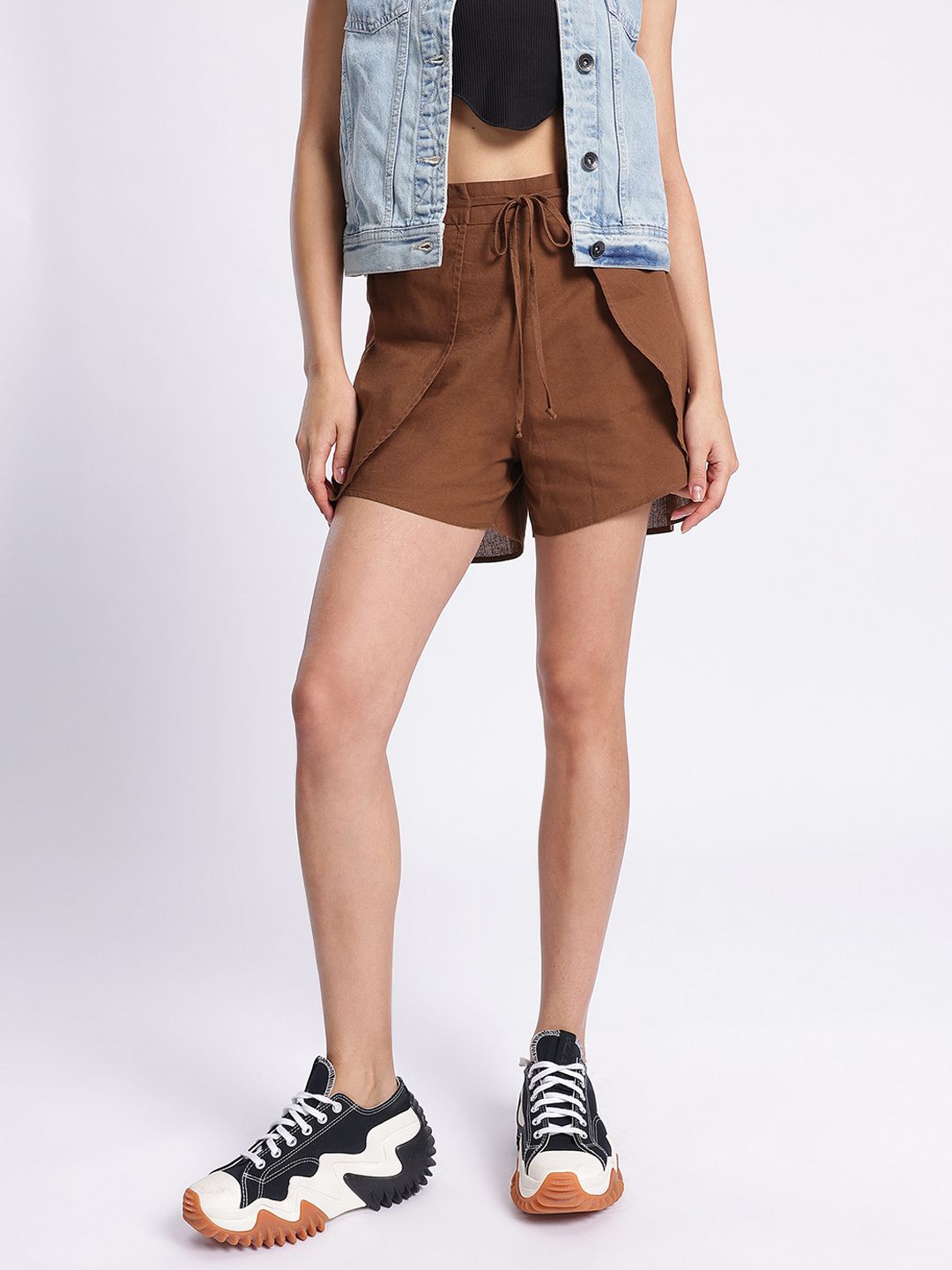 DressBerry Women The Layered Look Tie-Up Shorts