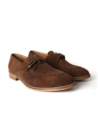 MONKSTORY Men Woven Design PU Derbys