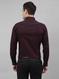 Hancock Modern Slim Fit Vertical Striped Spread Collar Pure Cotton Formal Shirt