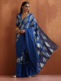 trueBrowns Floral Woven Design Zari Saree