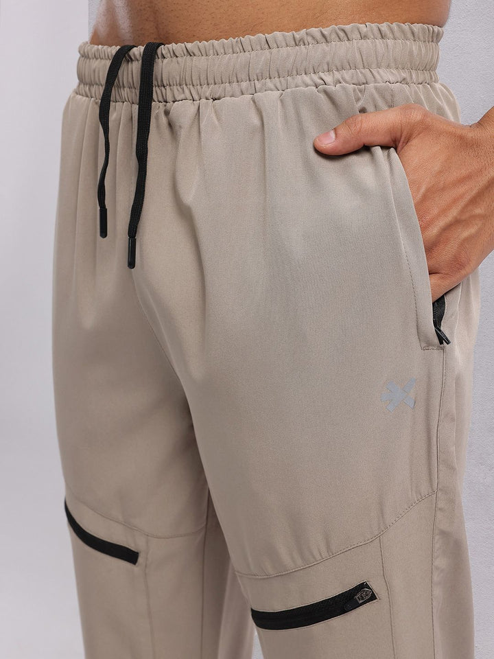 HRX by Hrithik Roshan Men Mid-Rise  Rapid-Dry Training Joggers with Zip Detailing