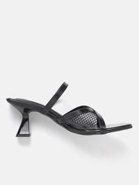 Mochi Netted Detail Kitten Heels