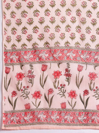 Anouk Floral Printed Pure Cotton Kurta with Trousers & With Dupatta