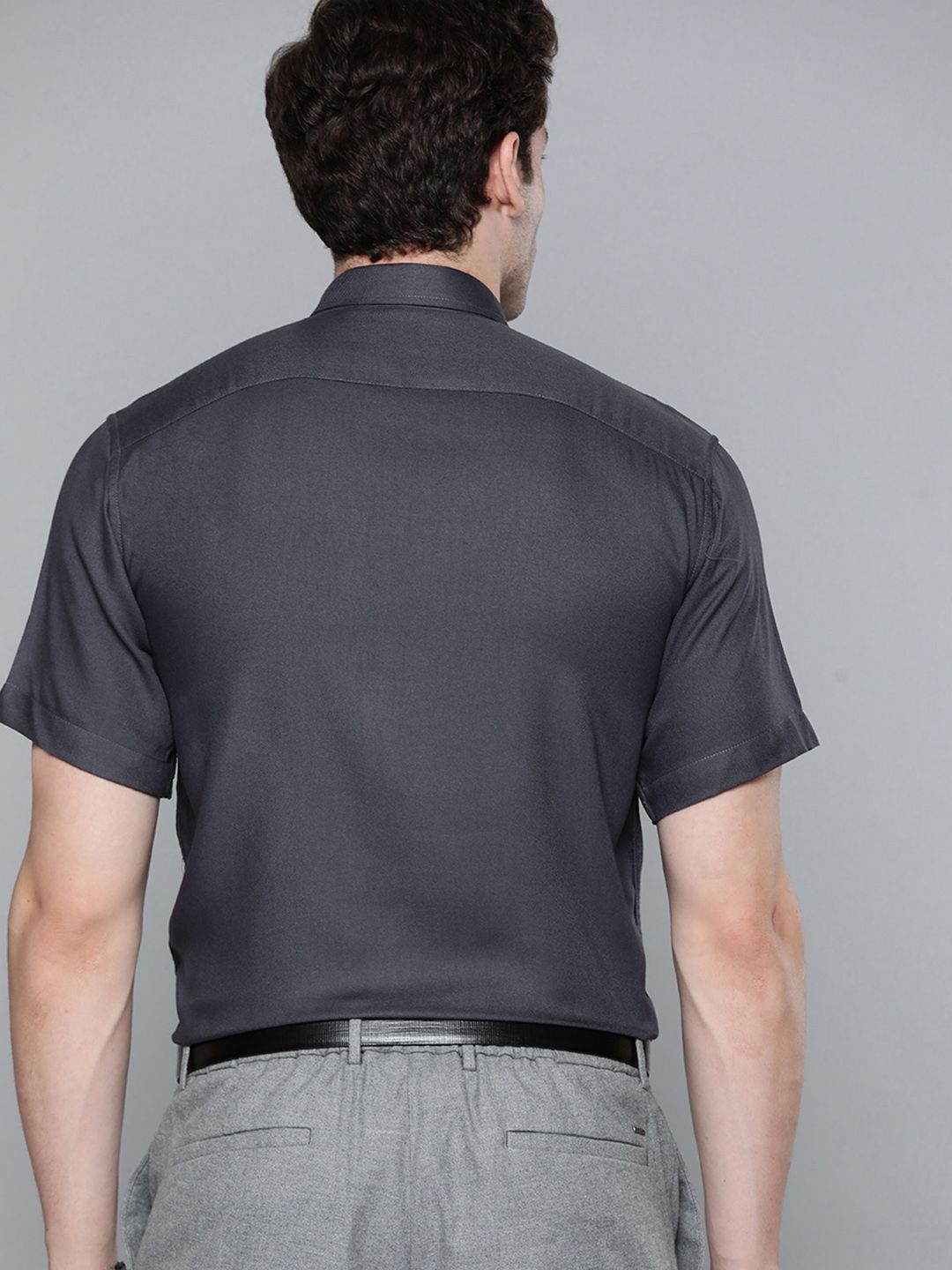 DENNISON Men Grey Smart Slim Fit Polo Shirt