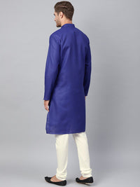 SOJANYA Mandarin Collar Patch Poket Linen Kapas Lurus Kurta