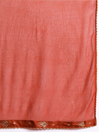 Anouk Ethnic Printed Yoke Embroidered Layered Kurta with Dupatta
