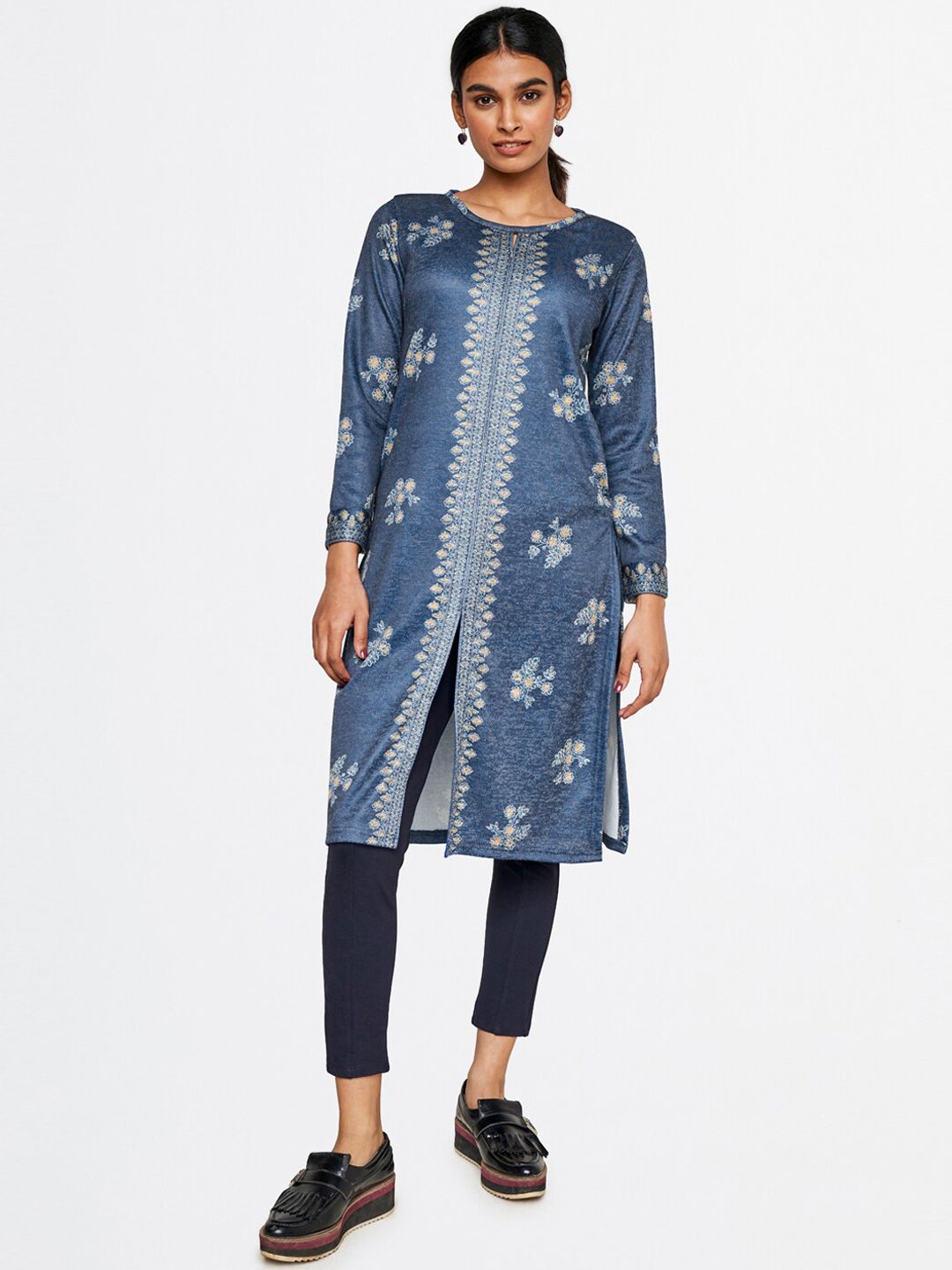 Global Desi Floral Printed Kurta