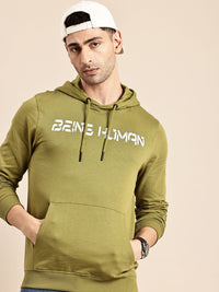 Being Human Pure Cotton Brand Logo Printed Hooded Sweatshirt