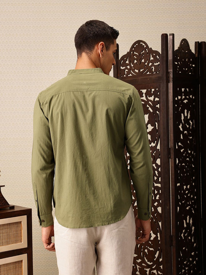House of Pataudi Embroidered Pure Cotton Jashn Shirt