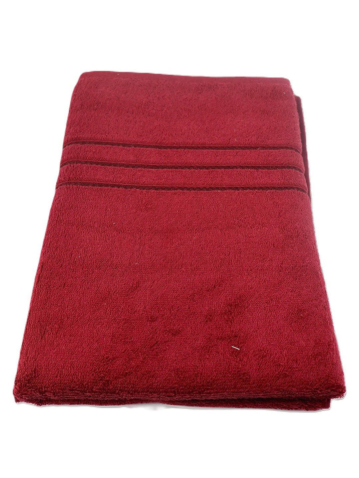 BOMBAY DYEING Maroon Cotton 400 GSM Bath Towel