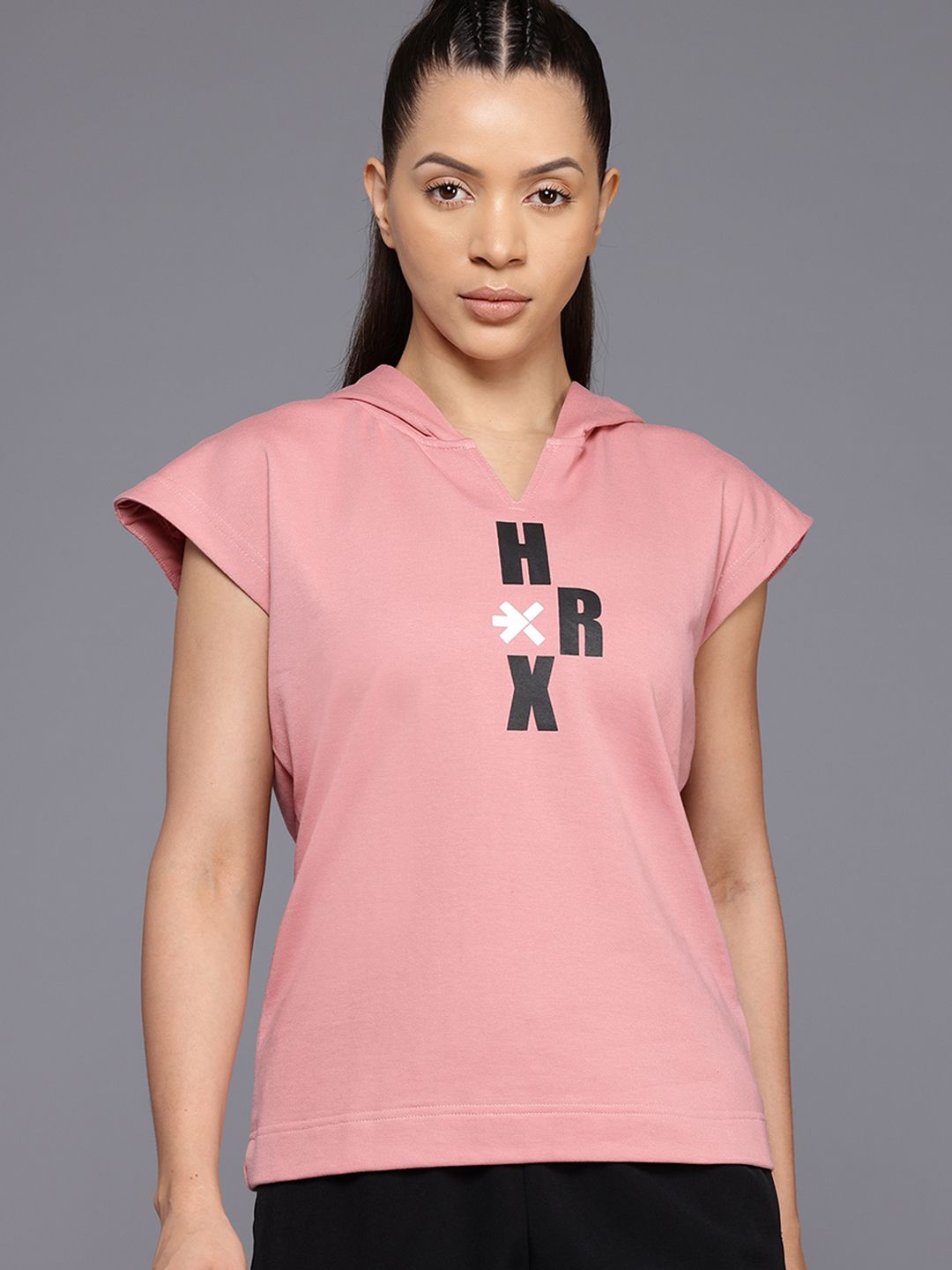 HRX by Hrithik Roshan Printed Hooded Sweatshirt