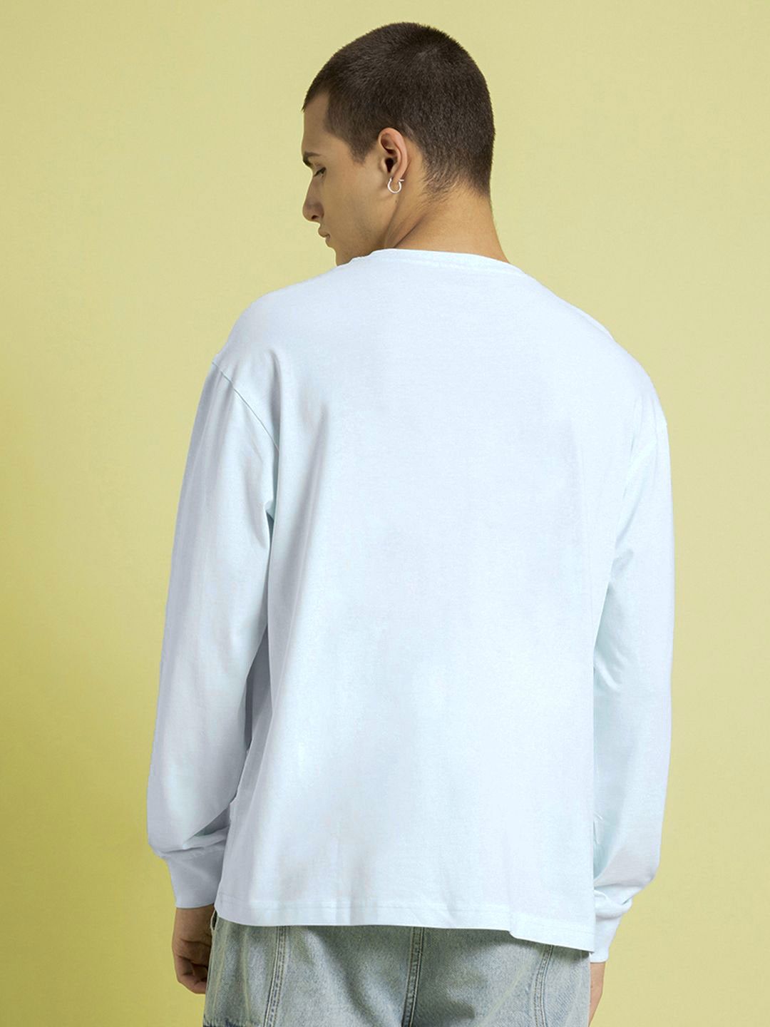 Bewakoof Men Typography Printed Round Neck Cotton Oversized T-shirt