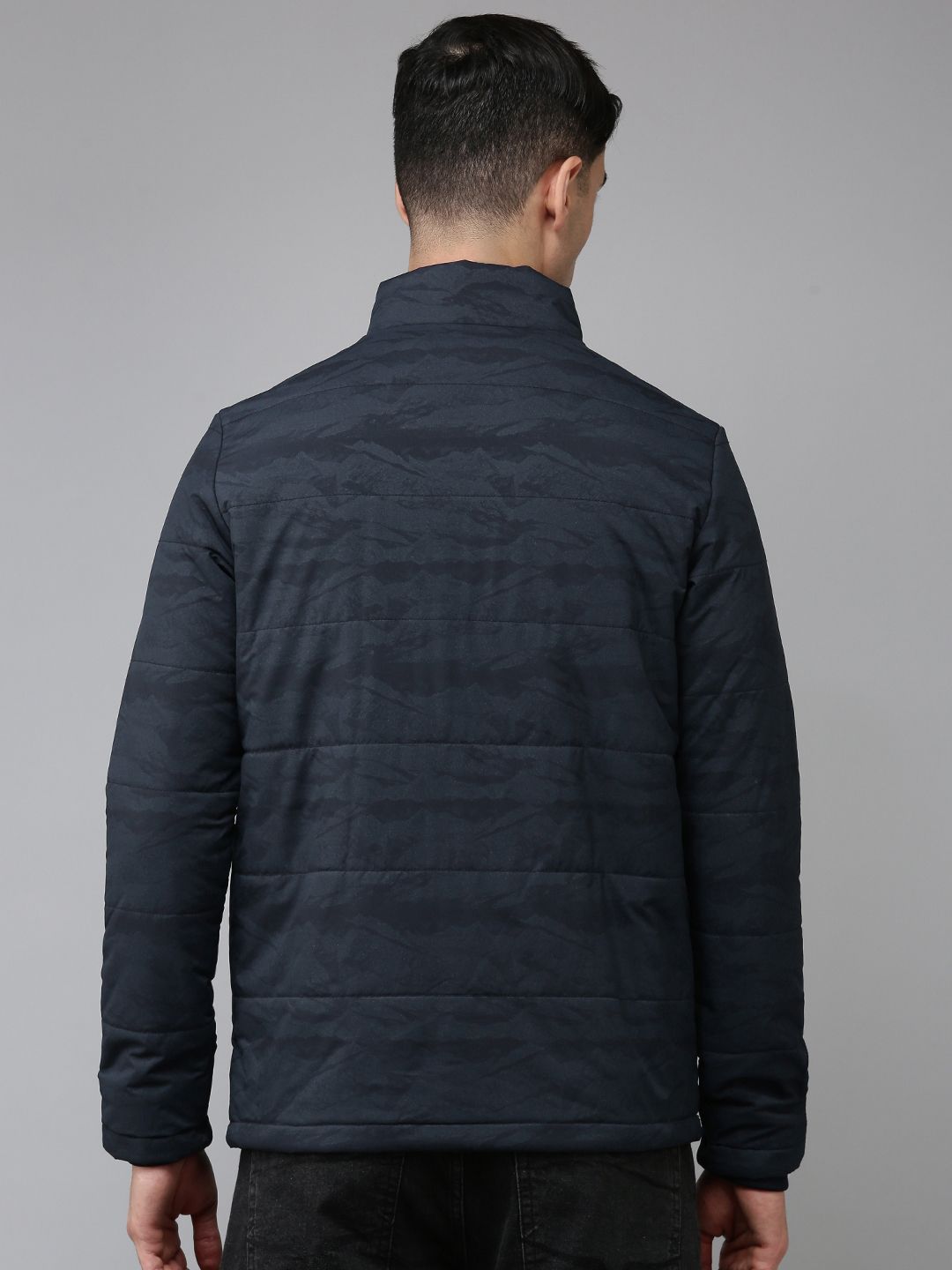 SPYKAR Abstract Printed Padded Jacket