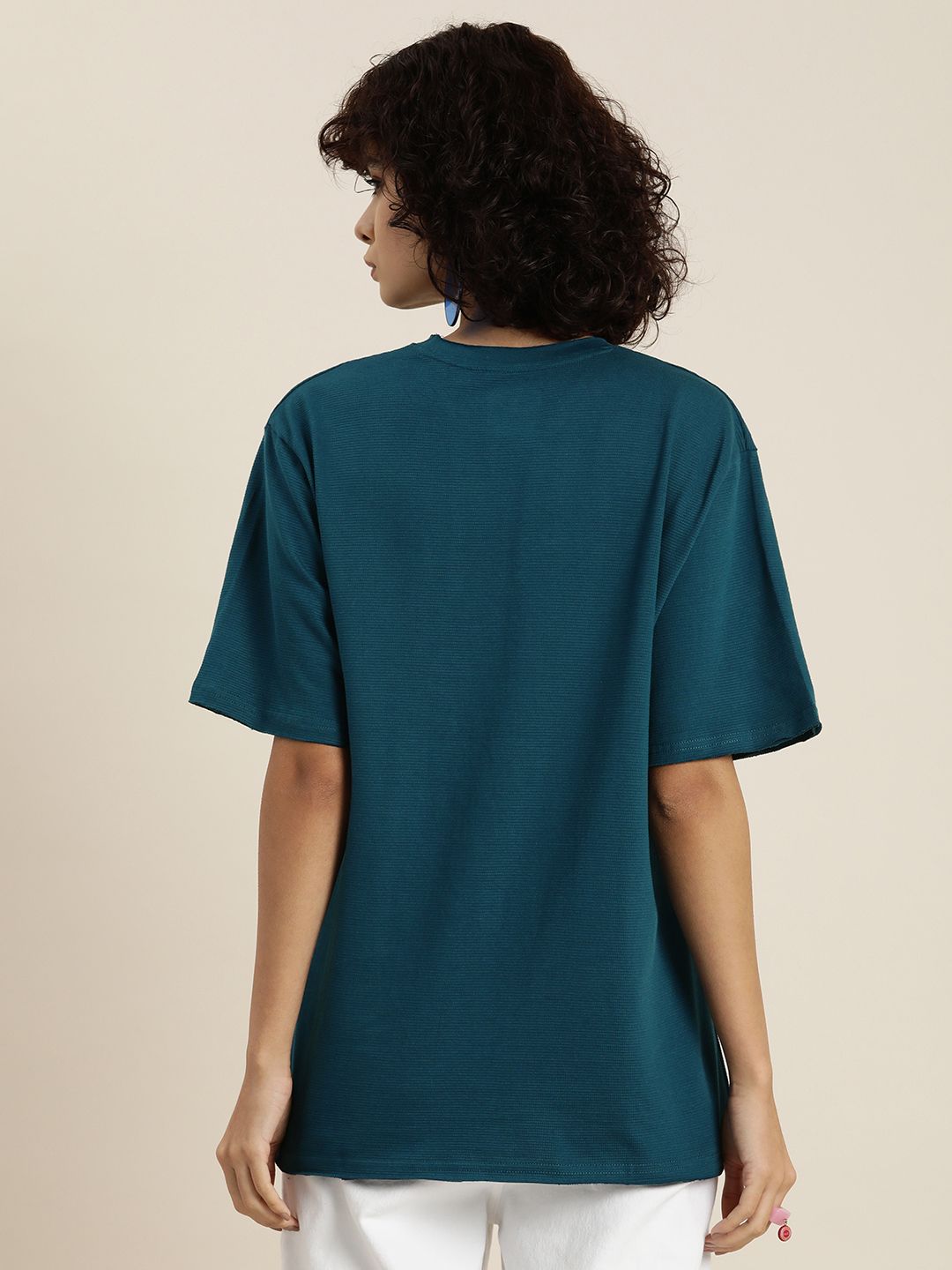 DILLINGER Womens Honeycomb Structure Oversized Tshirt