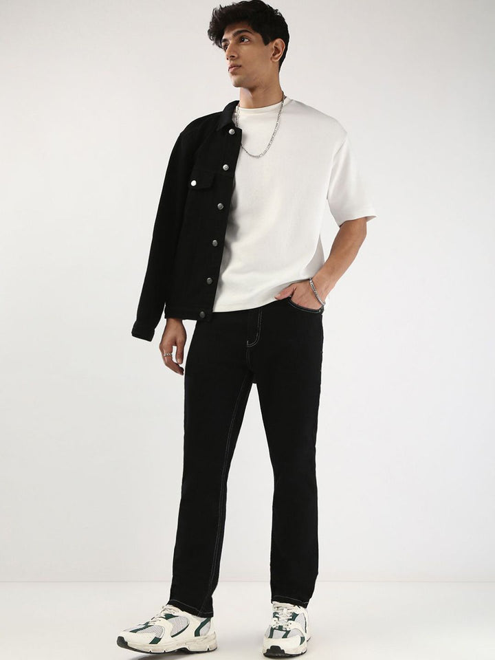 Urbano Fashion Men Straight Fit Mid-Rise Stretchable Jeans