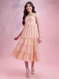 DressBerry Ruffled Fit & Flare Midi Dress