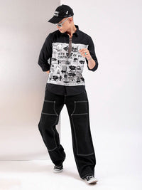 The Indian Garage Co Slim Fit Long Sleeves Cotton Opaque Printed Casual Shirt