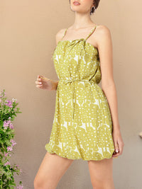 DressBerry Timeless Twirls Strappy Bow-Detail Mini Balloon Dress with Belt