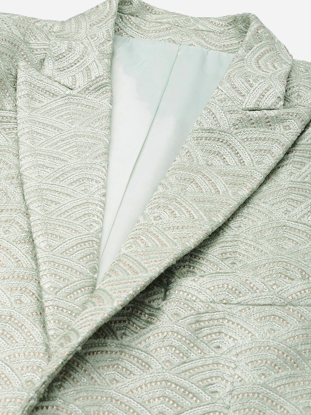 House of Pataudi Single-Breasted Sequinned Blazers